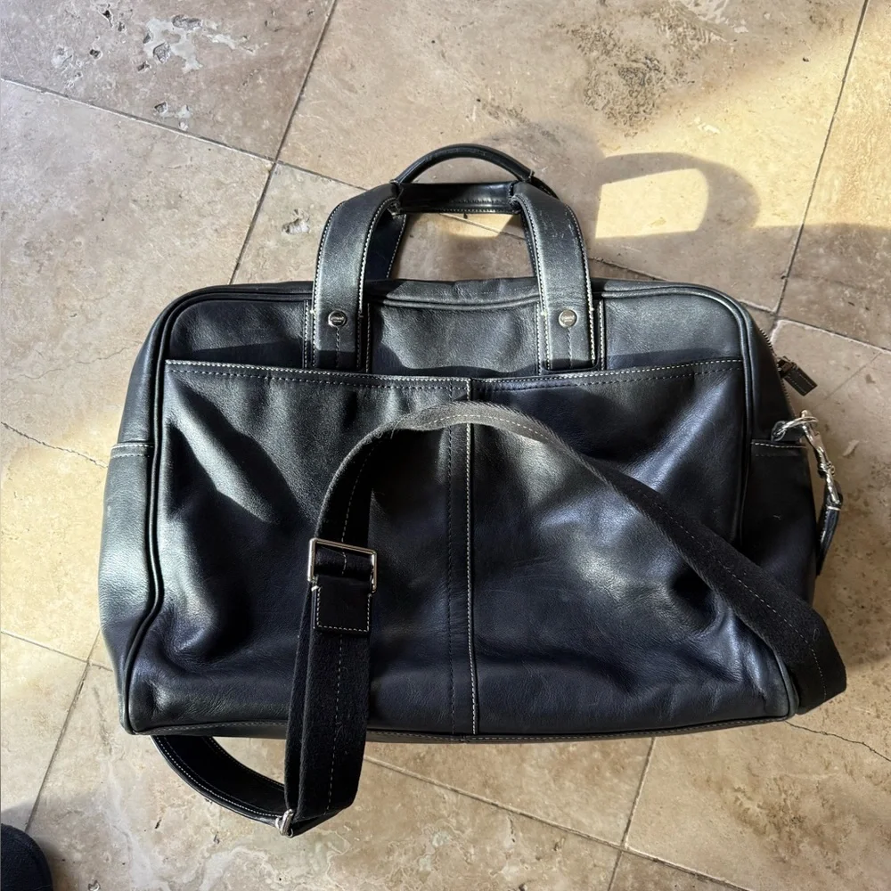 Coach vintage briefcase excellent condition. Black